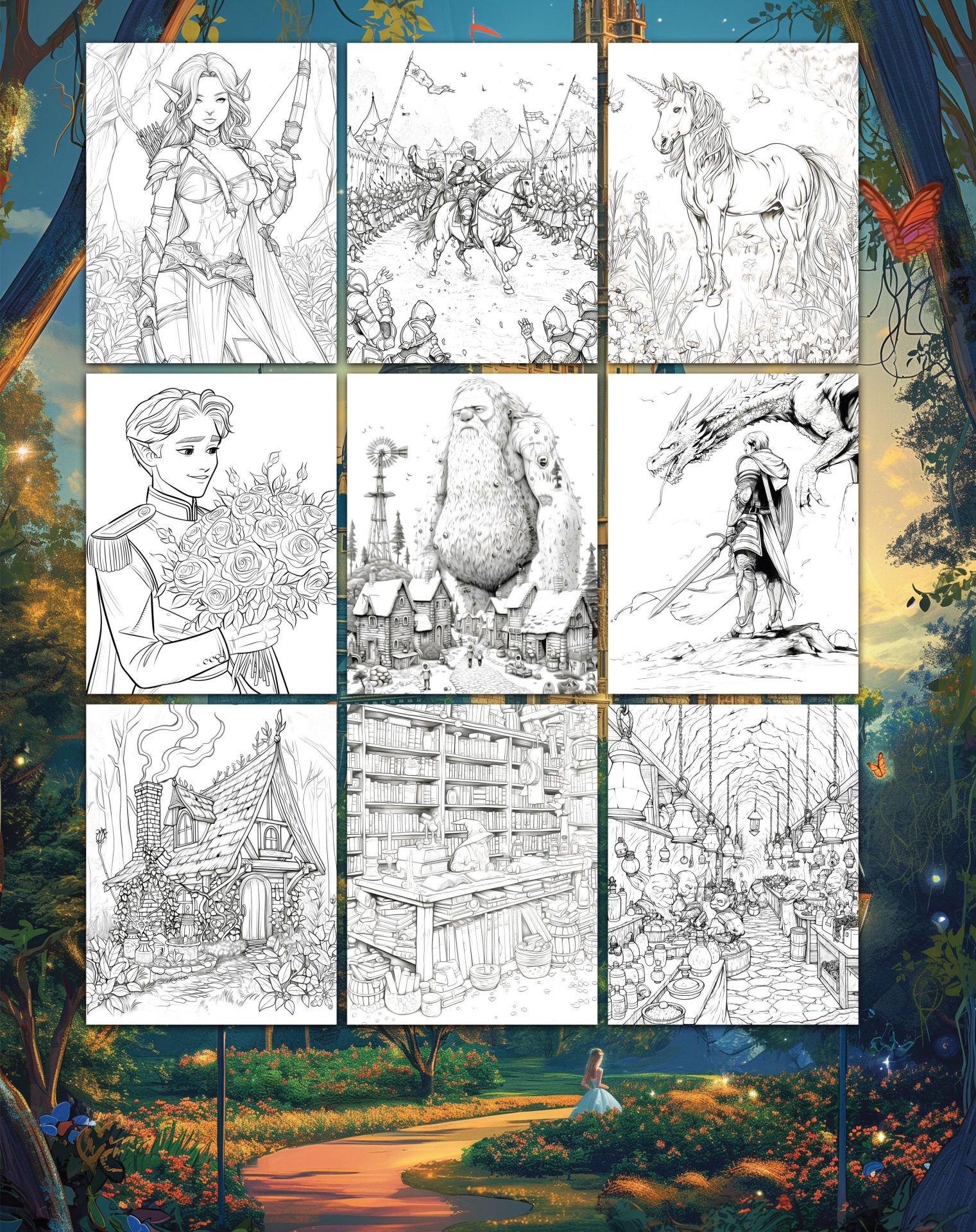 Back Cover - Fairyworld Adult Coloring Book 1 copy